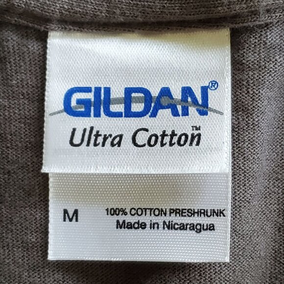 Olympian Run Gildan Ultra Cotton T-Shirt Medium Brown 100% Cotton - Picture 4 of 7
